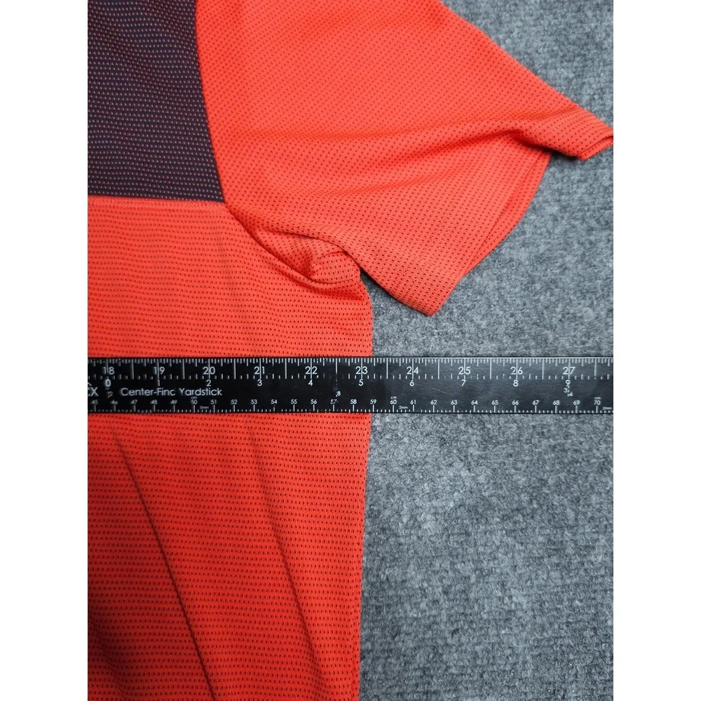 Adidas Core Colorblock Polo Shirt Mens XL Bright Red Golf Short Sleeve Sports